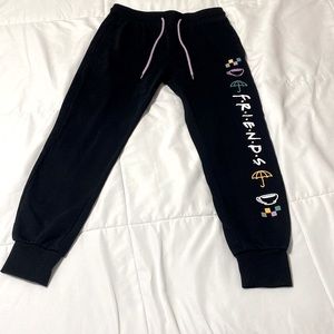 Friends Black and Purple Small Sweatpants